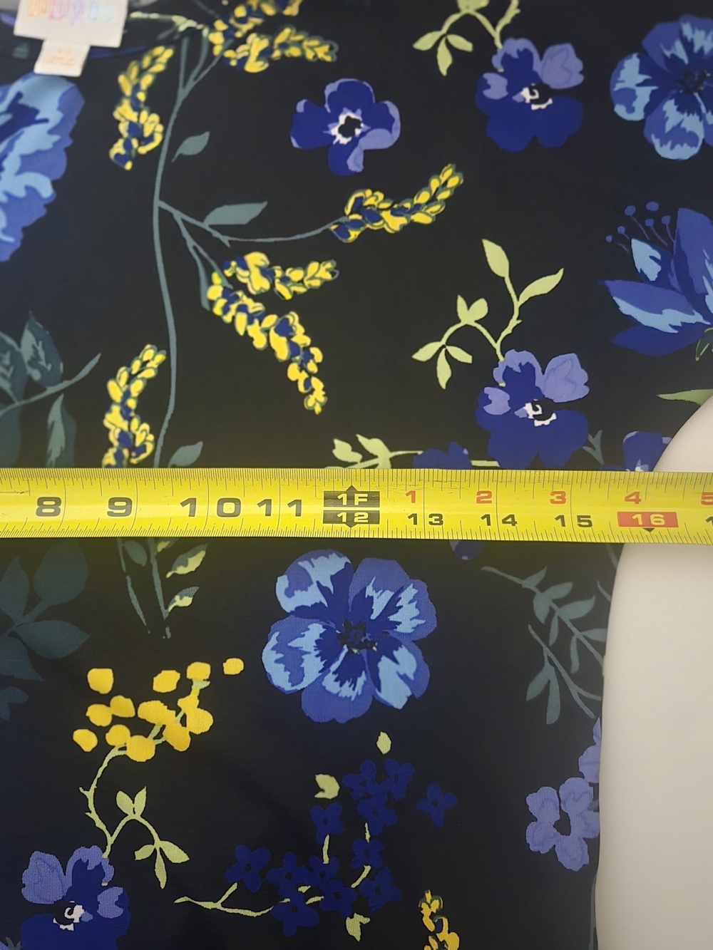 Lularoe Floral Tie-Waist Womens Dress in Black and Blue XS - Picture 8 of 9